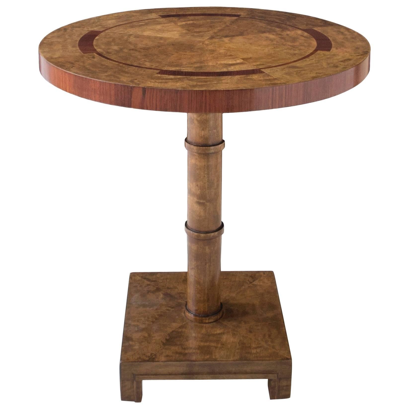 Axel Einar Hjorth Attributed, Swedish Birch and Rosewood Small Side Table