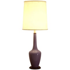 French Lilac Porcelain Table Lamp