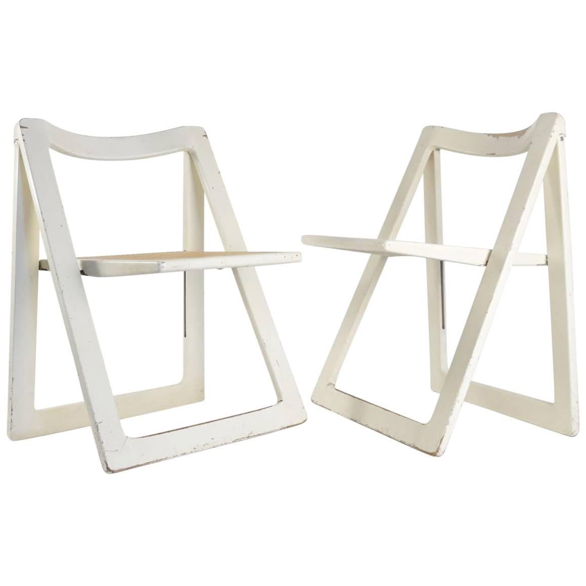 Three Mid-Century Modern Folding Chairs, circa 1960 