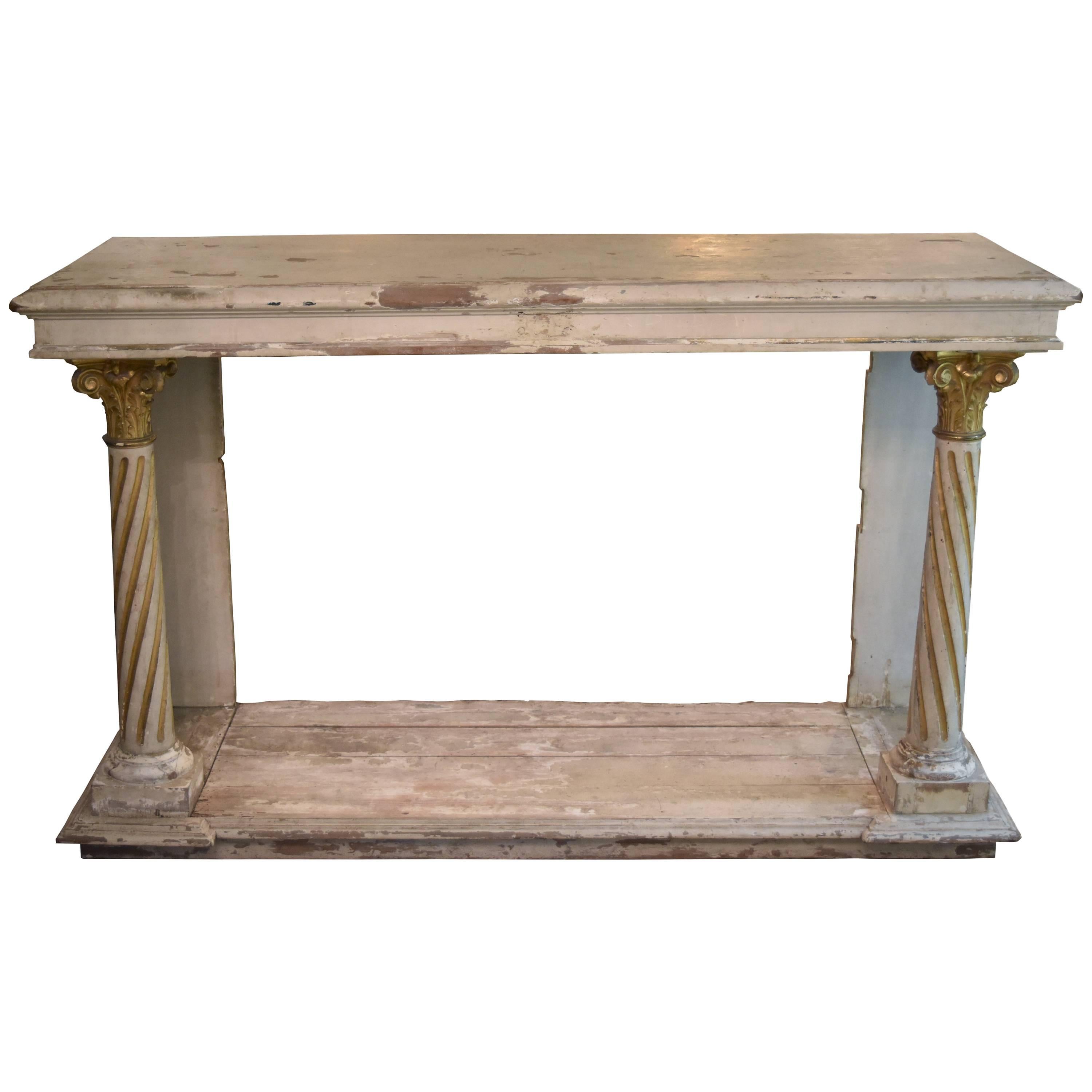 Large 19th Century, Italian Painted Console
