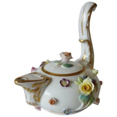 Late 19th Century, Meissen Porcelain Teapot High Handle