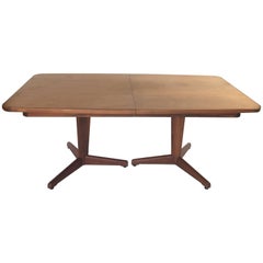 John Keal for Brown Saltman Dining Table with Two Leaves