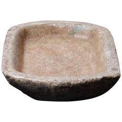 Antique Primitive Stone Bowl