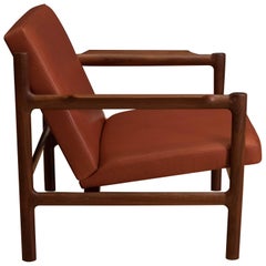 Mid-Century Leather Lounge Chair by Bruksbo 12