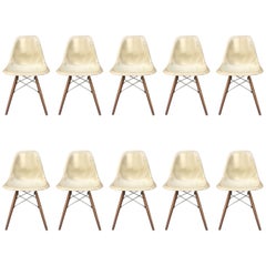 Ten Beige Herman Miller Eames Dining Chairs
