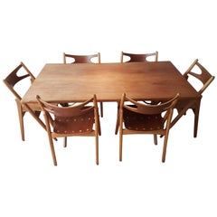 Hans Wegner AT303 with Six CH29 Sawbuck Chairs