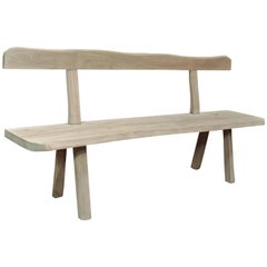 Mid-Century Elm Wood Bench by Olavi Hanninen, 1950s