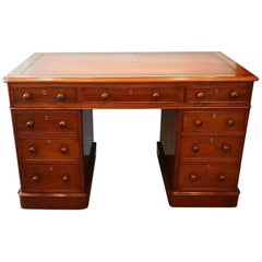 Victorian Walnut Pedestal Desk 3