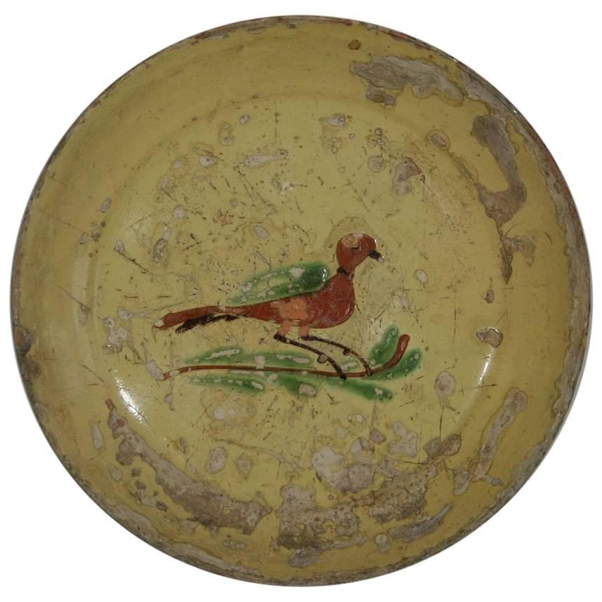 Early 19th Century French Serving Platter with a Bird