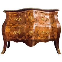 18th Century Walnut and Precious Woods French Chest of Drawers