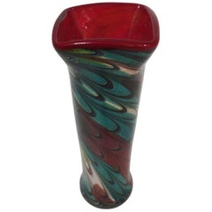 Murano Glass Tall Vase, 1980