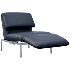 Brühl & Sippold Roro Designer Chaise Longue Recamiere Leather Black Function