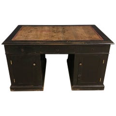 Black Desk with Drawers, Late 19th Century