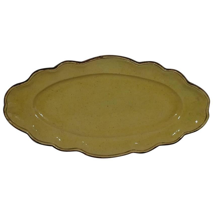 Large French 19th Century, Glazed Earthenware Serving Platter