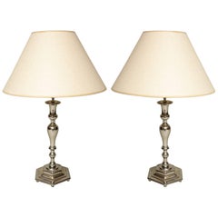 Silvered Tabletop Lamps