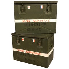Vintage French Army Medic Cool Box
