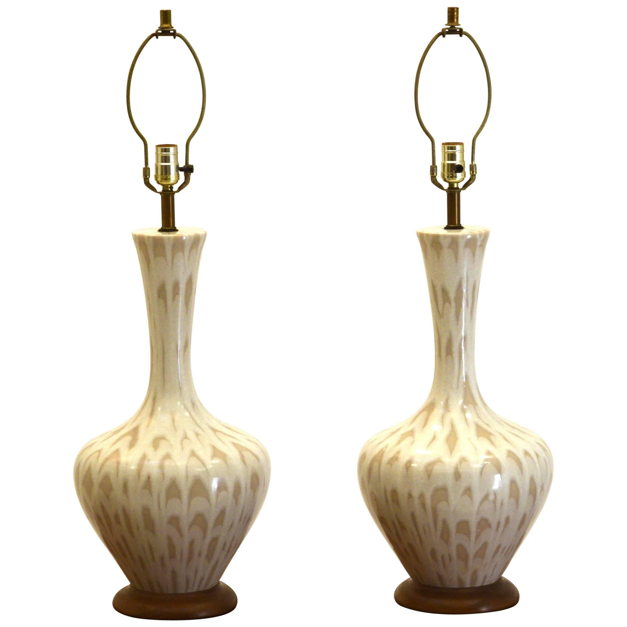 Large Pair of Ceramic Table Lamps by Phil-Mar Sandel