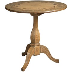 Early 19th Century Charles X Marquetry Tripod Table
