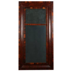 Antique Empire Ogee Flame Mahogany Wall Mirror, 19th Century
