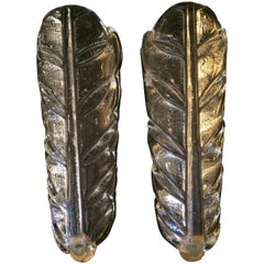 Pair of Barovier and Tosa Feather Wall Sconces