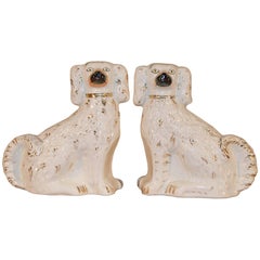 19th Century Pair of Staffordshire Spaniels