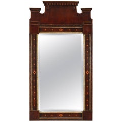 18th Century Neoclassical Inlaid Mahogany Mirror