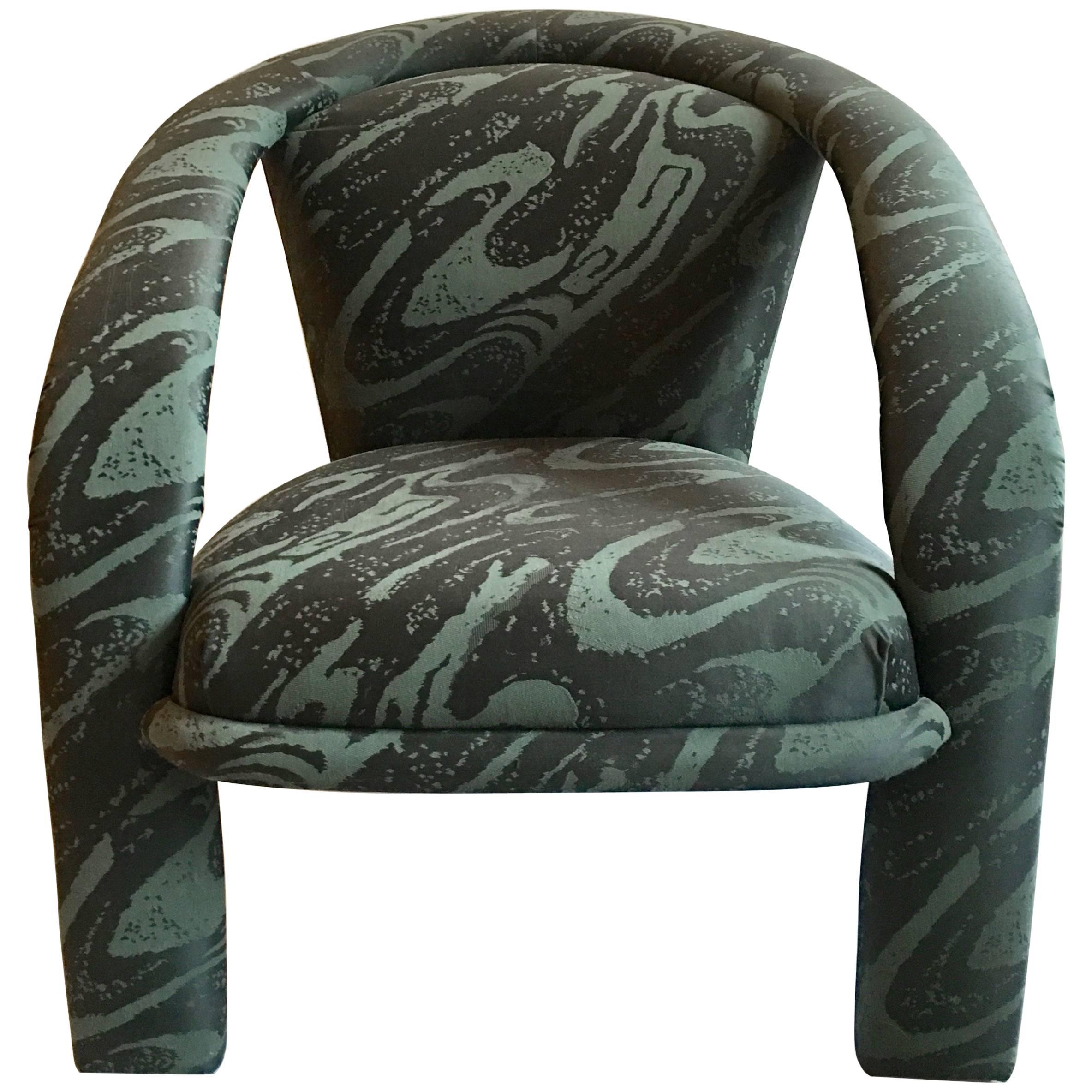 Modern Three-Leg Milo Baughman Style Lounge Chair by Carsons