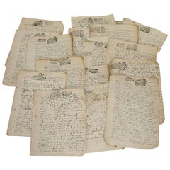 Collection of 20 French 17th Century Manuscripts