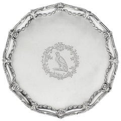 Rare Early George III Neoclassical Drinks Salver by Elizabeth Cooke