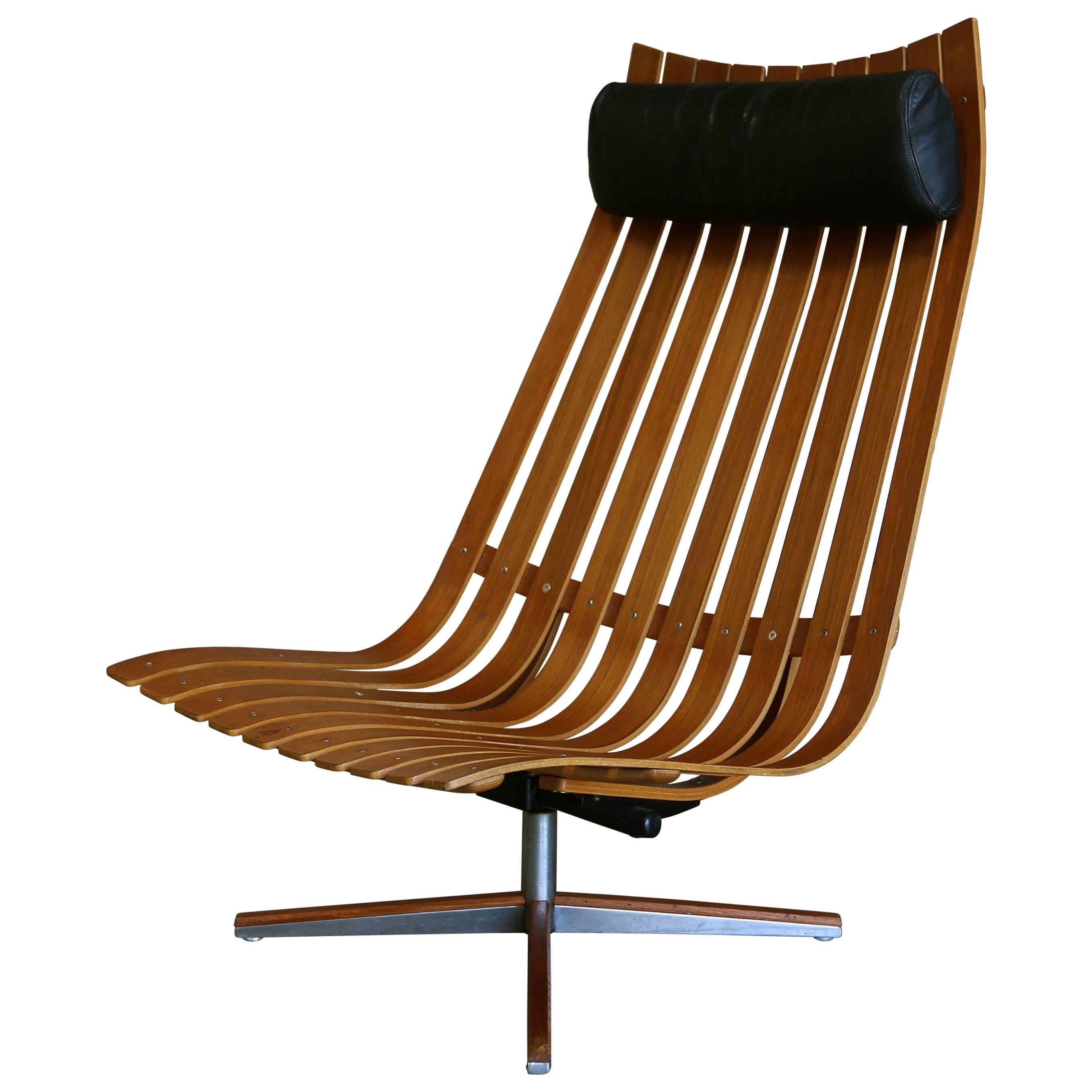 Hans Brattrud "Scandia" Swivel Lounge Chair for Hove Mobler