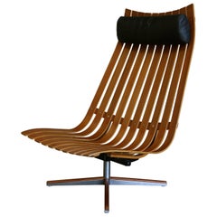 Hans Brattrud "Scandia" Swivel Lounge Chair for Hove Mobler