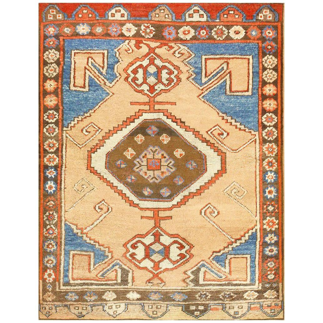 Small Scatter Size Tribal Antique Turkish Karapinar Rug