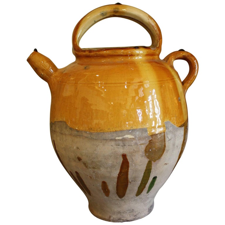 French Terracotta Vinaigrier Pot 1