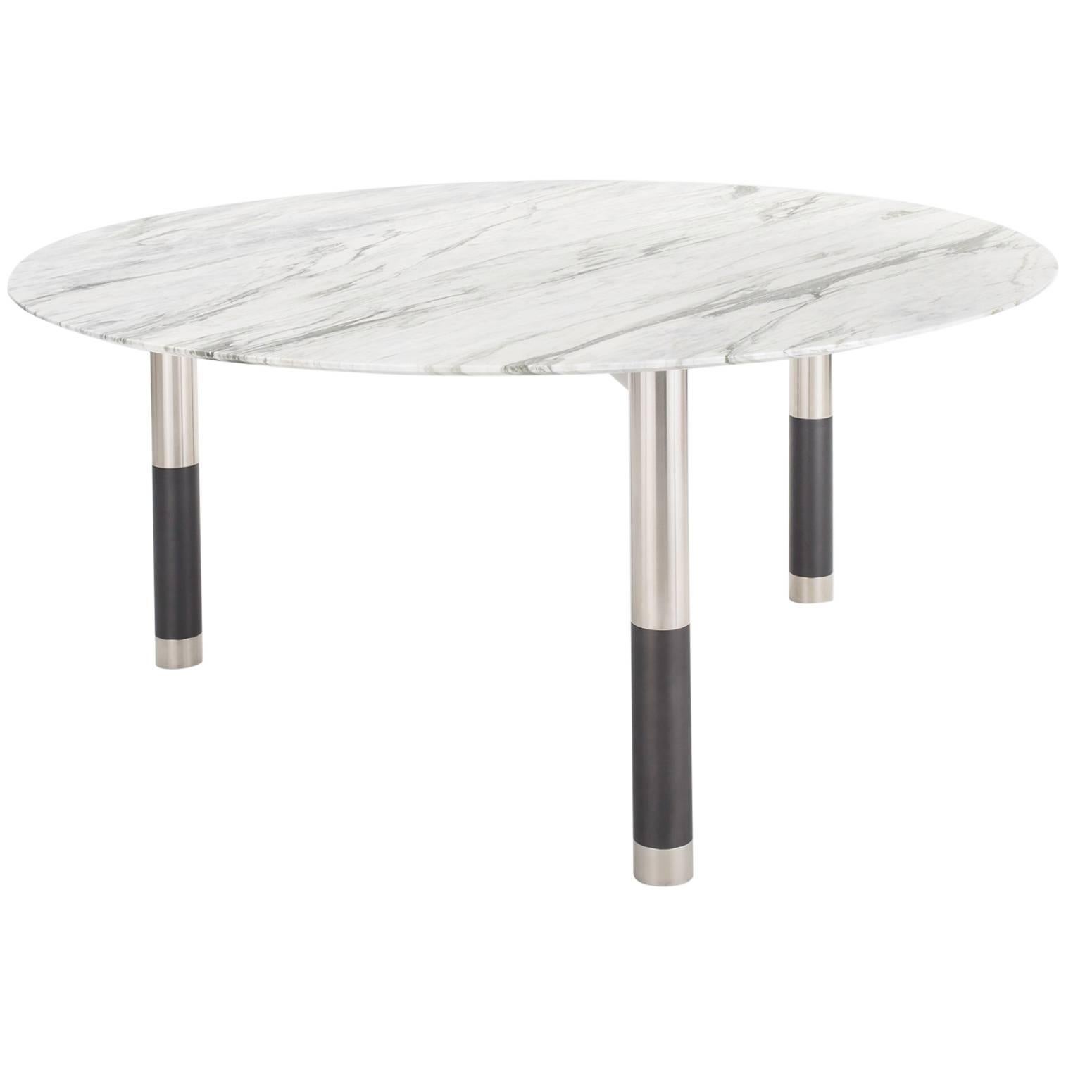 Table de salle à manger ronde Nova en marbre par AVRAM RUSU STUDIO en vente