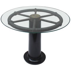Antique Ship's Wheel Table