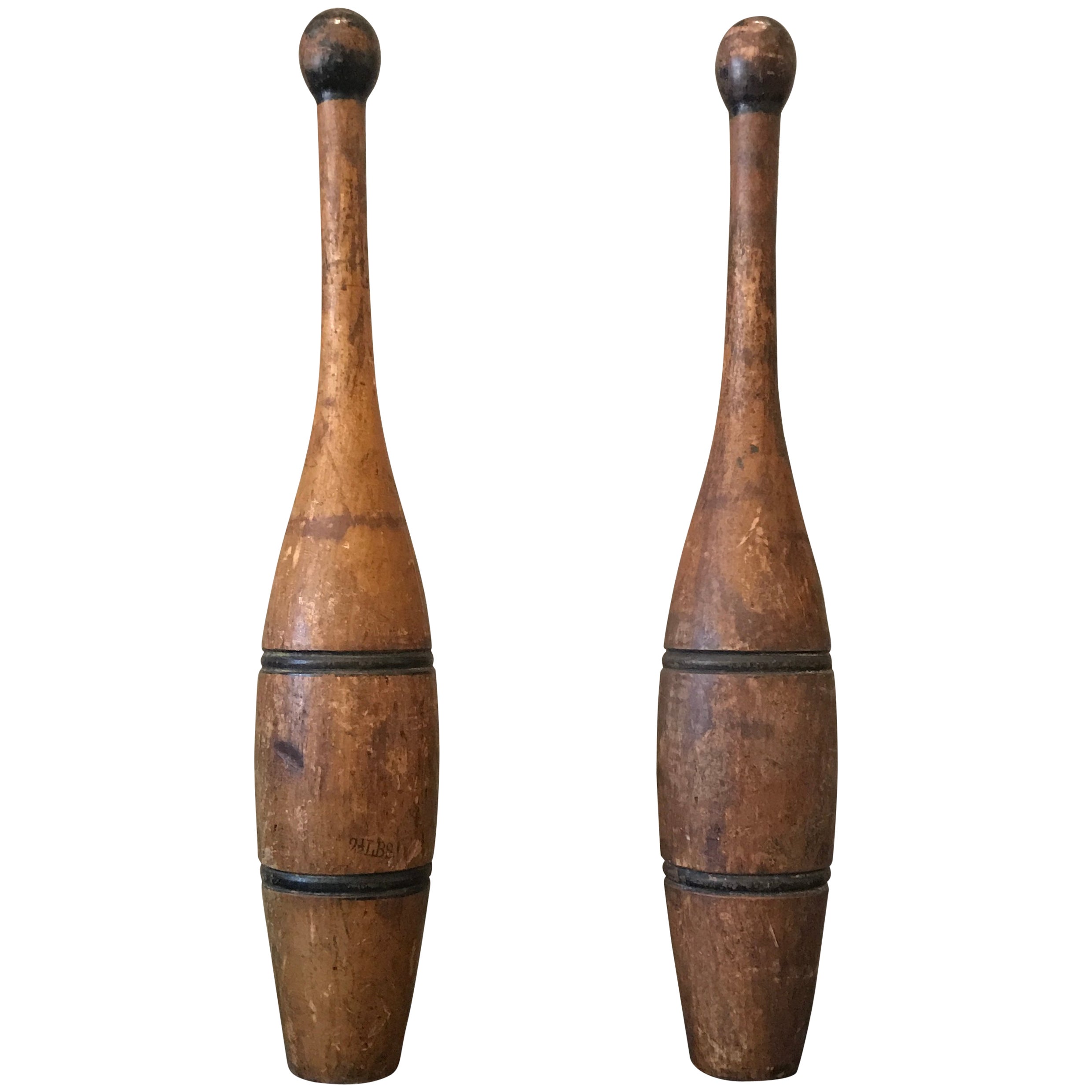 Pair of Vintage Juggling Pins For Sale at 1stDibs