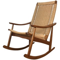 Mid-Century Wegner Style Rocking Chair
