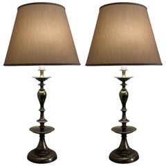 Pair of American Mid Century Modern Brass Lamps