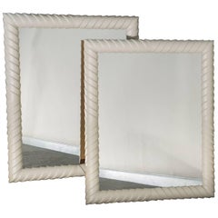 Vintage Pair of Mid-Century Italian Rectangular Mirrors, circa 1960