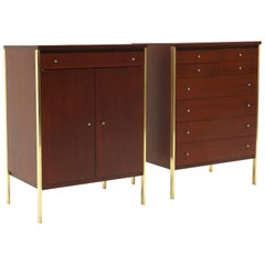 Used Excellent Pair of Paul McCobb Connoisseur Group Cabinets, Model 7026 and 7025