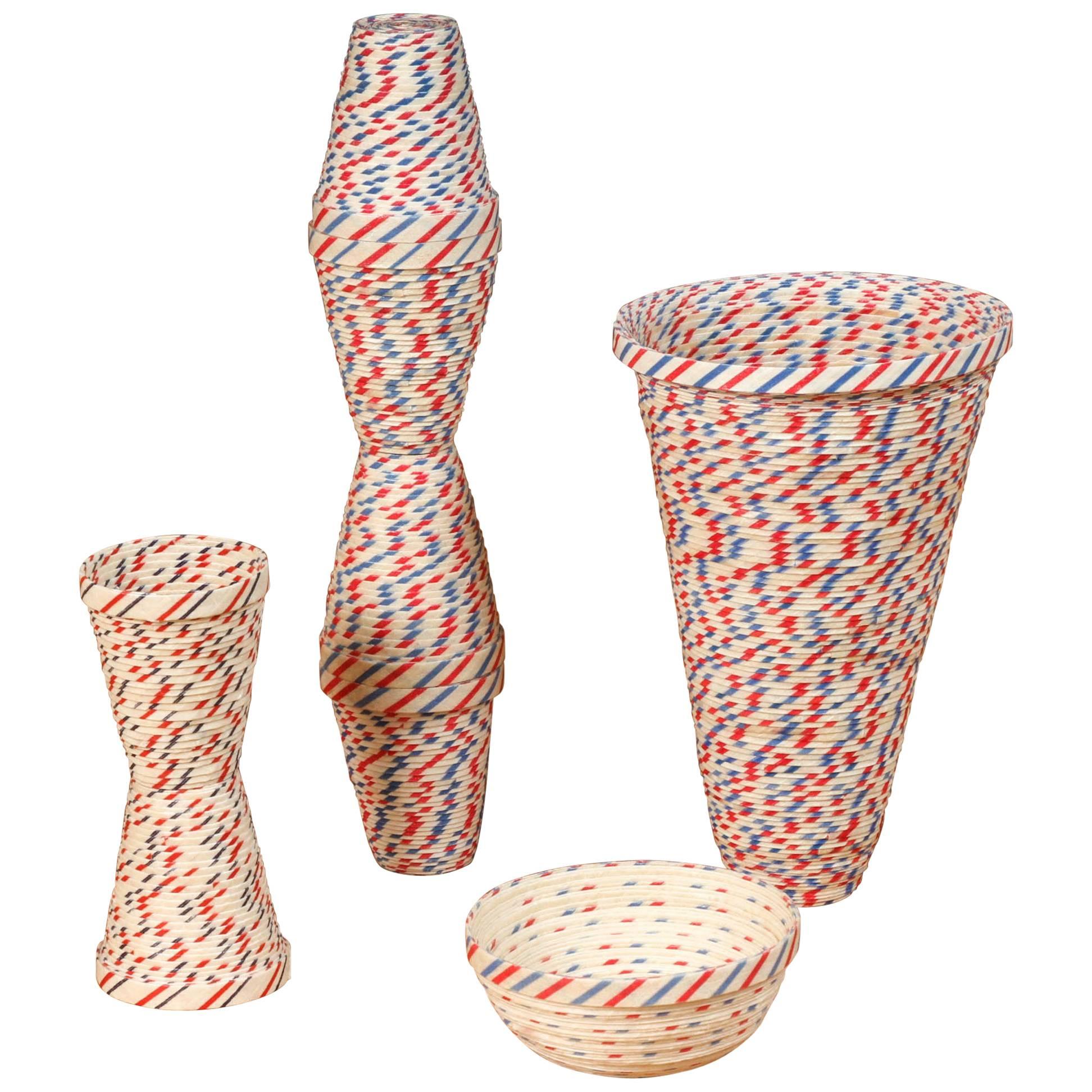 Straw Baskets by Karyl Sisson For Sale