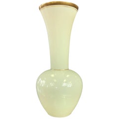 Large Cenedese Green Opaline Murano Glass Vase at 1stDibs | studio cenedese