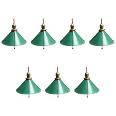 Industrial Green Enamel Steel Cone Factory Pendant Lights