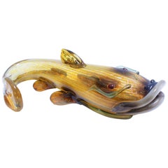 Antique Late 19th Century Italian Blown Glass Fish Figurine
