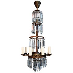 Beautiful and Elegant 1920s Crystal Chandelier
