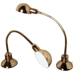 Vintage Retro French Chrome Angle Desk Lamp, Two Available