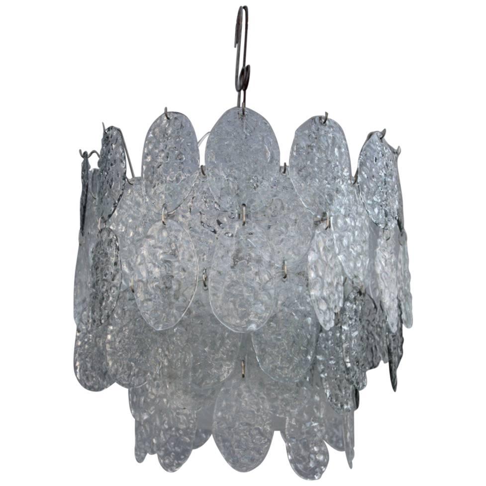 Vistosi Italian Mid-Century Chandelier Murano Art Glass, 1960 For Sale