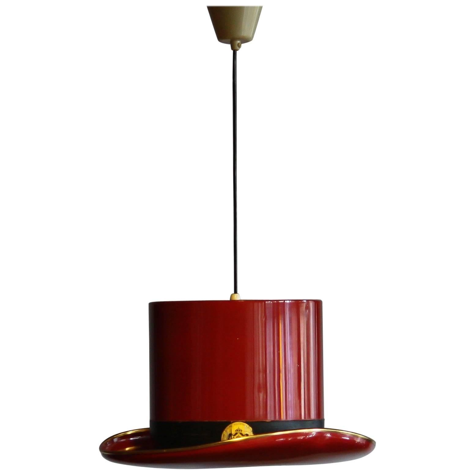 1960s, Red "Hats" Pendant by Hans-Agne Jakobsson Markaryd, Sweden