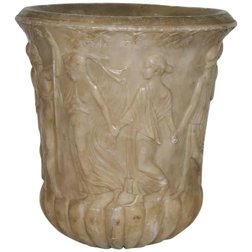 18th Century, Italian Alabaster Fragment of a Vase