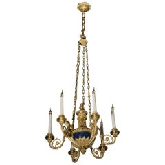 Louis XVI Style Gilt and Patinated Bronze Chandelier, French, circa 1870 9
